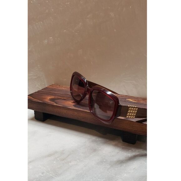 Vintage Chopard  De Grisogono  Burgundy sunglasses  Ice pattern~Germany main image 6